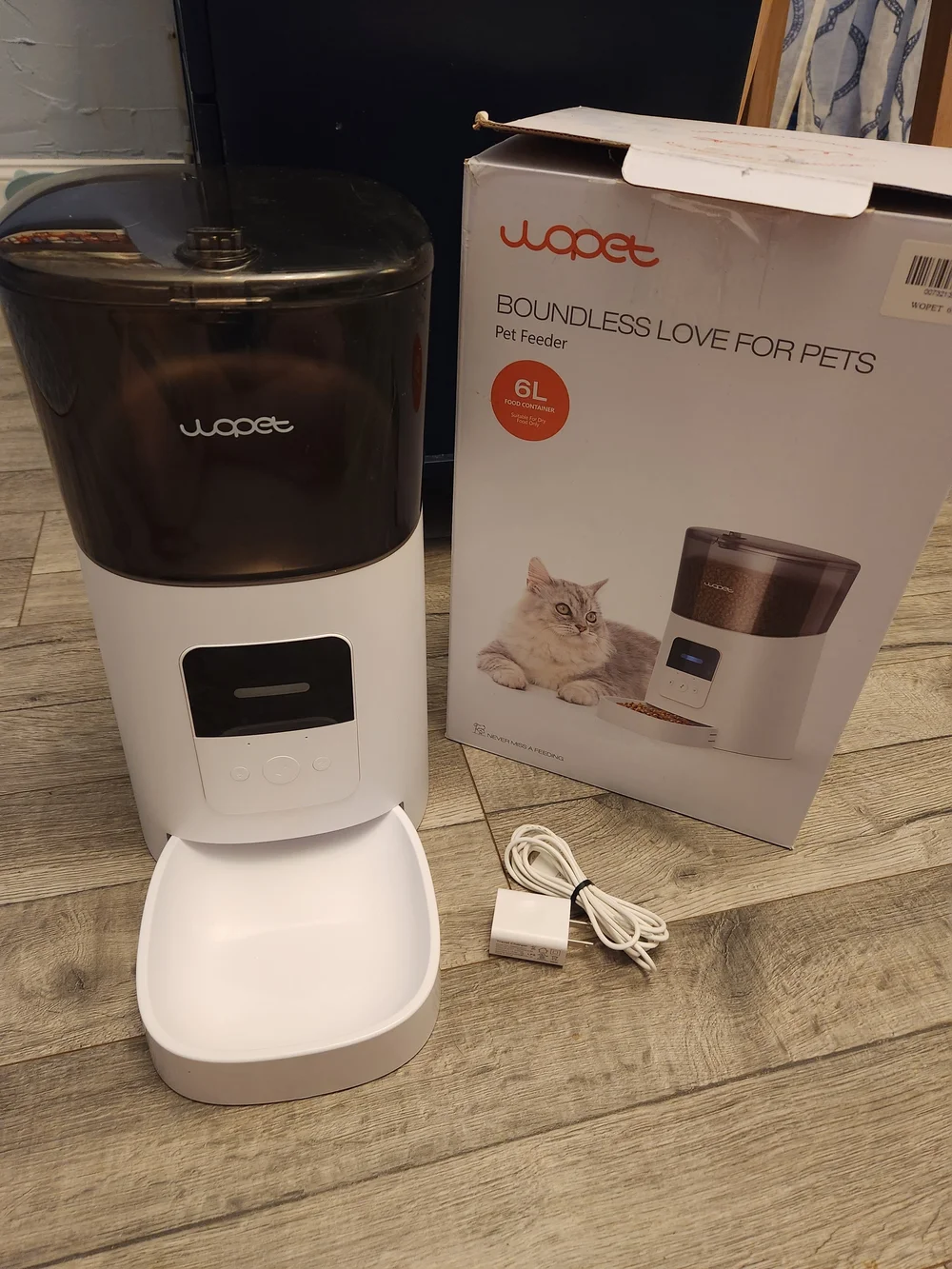 WOPET 6L Automatic Food Dispenser, WiFi, Automatic Cat Feeder with APP Control